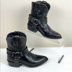 Frye Billie Harness Ankle Boots made in Mexico